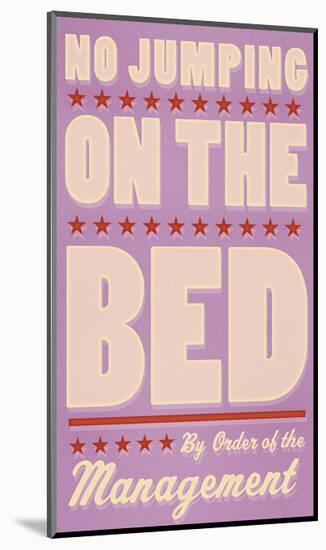 No Jumping on the Bed (pink)-John W^ Golden-Mounted Art Print