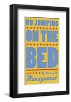 No Jumping on the Bed (yellow)-John W^ Golden-Framed Art Print