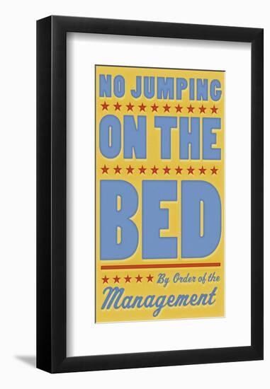 No Jumping on the Bed (yellow)-John W^ Golden-Framed Art Print