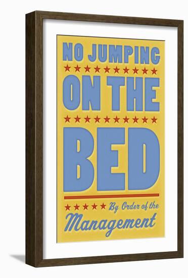 No Jumping on the Bed (yellow)-John W^ Golden-Framed Art Print