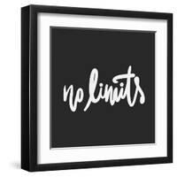 No Limits. Hand Lettering and Custom Typography for Your Designs: T-Shirts, Bags, for Posters,-Veronika M-Framed Art Print