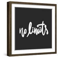 No Limits. Hand Lettering and Custom Typography for Your Designs: T-Shirts, Bags, for Posters,-Veronika M-Framed Art Print