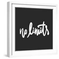 No Limits. Hand Lettering and Custom Typography for Your Designs: T-Shirts, Bags, for Posters,-Veronika M-Framed Art Print