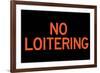 No Loitering Plastic Sign-null-Framed Art Print