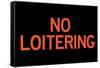 No Loitering Plastic Sign-null-Framed Stretched Canvas