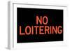 No Loitering Plastic Sign-null-Framed Art Print