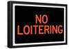 No Loitering Sign Poster-null-Framed Poster