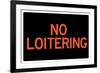 No Loitering Sign-null-Framed Art Print