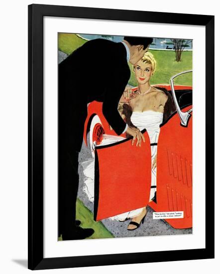 No Love Allowed, A - Saturday Evening Post "Leading Ladies", March 26, 1955 pg.26-Mac Conner-Framed Giclee Print