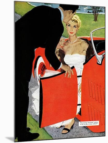 No Love Allowed, A - Saturday Evening Post "Leading Ladies", March 26, 1955 pg.26-Mac Conner-Mounted Giclee Print