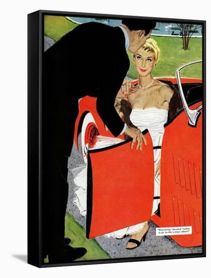 No Love Allowed, A - Saturday Evening Post "Leading Ladies", March 26, 1955 pg.26-Mac Conner-Framed Stretched Canvas