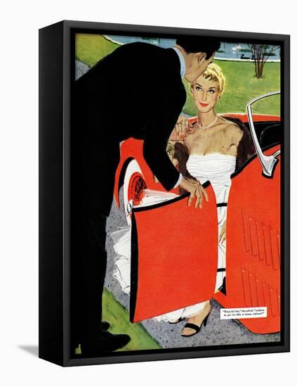 No Love Allowed, A - Saturday Evening Post "Leading Ladies", March 26, 1955 pg.26-Mac Conner-Framed Stretched Canvas