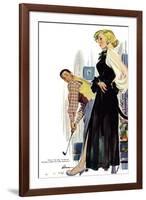 No Man Around The House  - Saturday Evening Post "Leading Ladies", August 13, 1955 pg.31-Perry Peterson-Framed Giclee Print