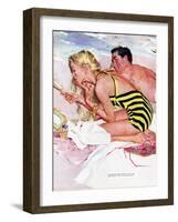 No Man Is Worth It  - Saturday Evening Post "Leading Ladies", February 7, 1953 pg.20-Joe de Mers-Framed Giclee Print