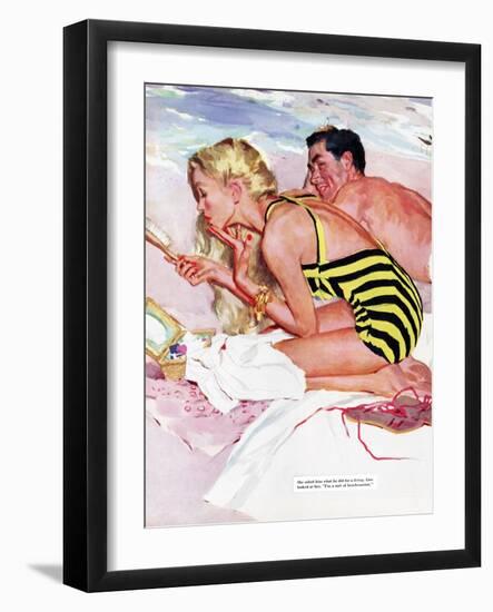 No Man Is Worth It  - Saturday Evening Post "Leading Ladies", February 7, 1953 pg.20-Joe de Mers-Framed Giclee Print