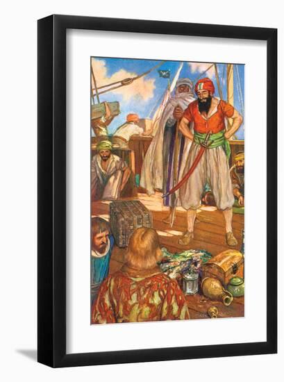 No Merchant Ship Could Count Upon Making A Journey in Peace-Stephen Reid-Framed Premium Giclee Print