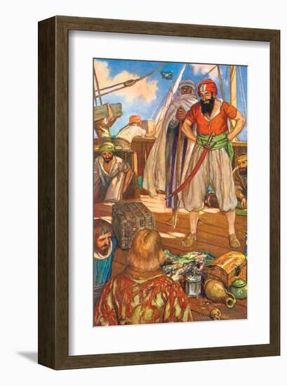 No Merchant Ship Could Count Upon Making A Journey in Peace-Stephen Reid-Framed Premium Giclee Print