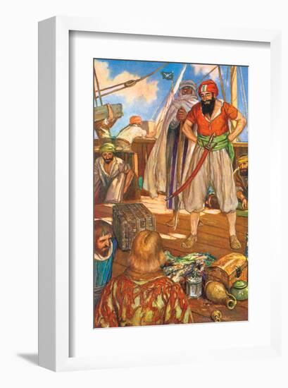 No Merchant Ship Could Count Upon Making A Journey in Peace-Stephen Reid-Framed Premium Giclee Print