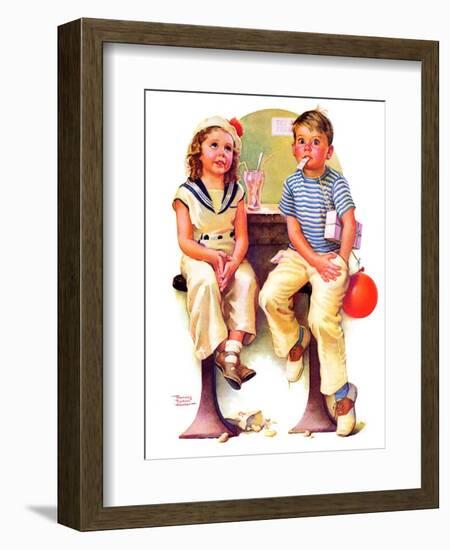 "No Money for Her Soda,"June 6, 1936-Frances Tipton Hunter-Framed Giclee Print