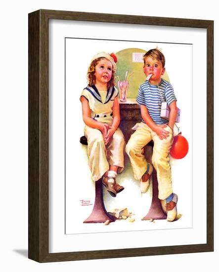 "No Money for Her Soda,"June 6, 1936-Frances Tipton Hunter-Framed Giclee Print