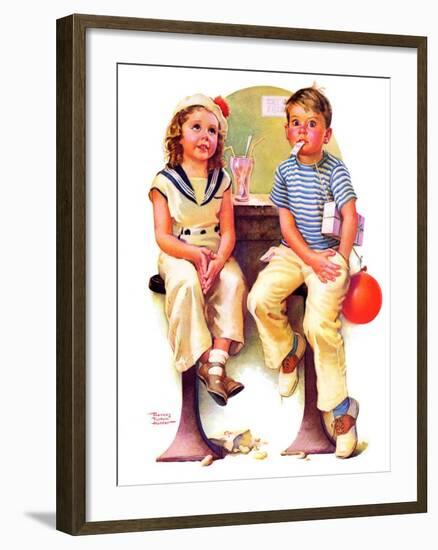 "No Money for Her Soda,"June 6, 1936-Frances Tipton Hunter-Framed Giclee Print