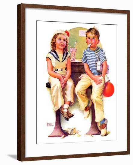 "No Money for Her Soda,"June 6, 1936-Frances Tipton Hunter-Framed Giclee Print