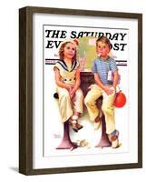 "No Money for Her Soda," Saturday Evening Post Cover, June 6, 1936-Frances Tipton Hunter-Framed Giclee Print