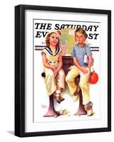 "No Money for Her Soda," Saturday Evening Post Cover, June 6, 1936-Frances Tipton Hunter-Framed Giclee Print