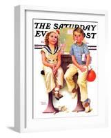 "No Money for Her Soda," Saturday Evening Post Cover, June 6, 1936-Frances Tipton Hunter-Framed Giclee Print