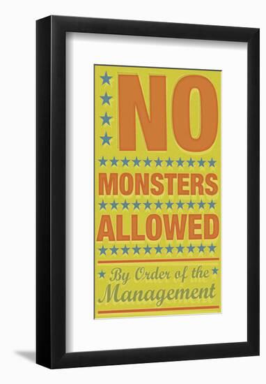 No Monsters Allowed-John Golden-Framed Giclee Print