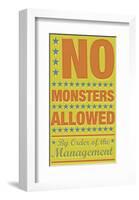 No Monsters Allowed-John Golden-Framed Giclee Print