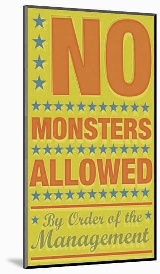 No Monsters Allowed-John Golden-Mounted Giclee Print