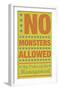 No Monsters Allowed-John W^ Golden-Framed Art Print