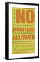 No Monsters Allowed-John W^ Golden-Framed Art Print