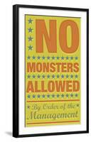 No Monsters Allowed-John W^ Golden-Framed Art Print