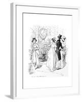 No, No, Stay Where You Are', Illustration from 'Pride and Prejudice' by Jane Austen, Edition…-Hugh Thomson-Framed Giclee Print