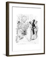 No, No, Stay Where You Are', Illustration from 'Pride and Prejudice' by Jane Austen, Edition…-Hugh Thomson-Framed Giclee Print