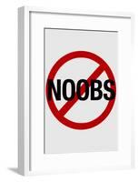 No Noobs Video Game Print Poster-null-Framed Poster