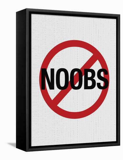 No Noobs Video Game Print Poster-null-Framed Stretched Canvas