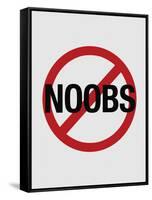 No Noobs Video Game Print Poster-null-Framed Stretched Canvas