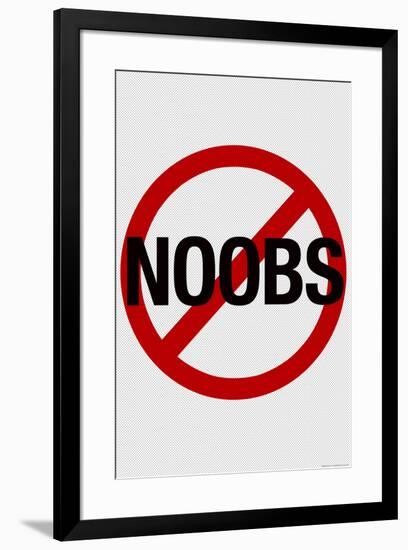 No Noobs Video Game-null-Framed Art Print
