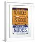 No Nudes-Gregory Constantine-Framed Giclee Print