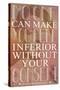 No One Can Make You Feel Inferior Plastic Sign-null-Stretched Canvas