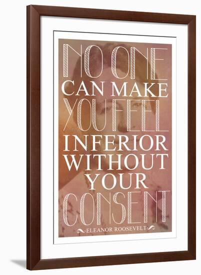 No One Can Make You Feel Inferior-null-Framed Art Print