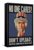 No One Cares! Social Networking-null-Framed Stretched Canvas