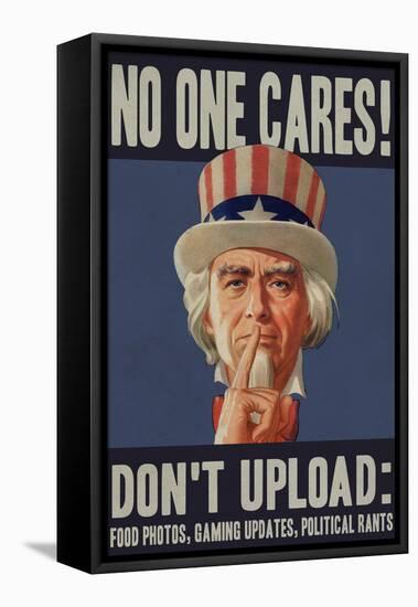 No One Cares! Social Networking-null-Framed Stretched Canvas