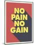 No Pain No Gain-null-Mounted Art Print