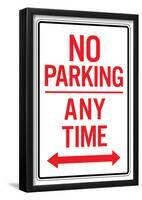 No Parking Any Time Double Arrow Sign Poster-null-Framed Poster