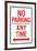No Parking Any Time Double Arrow-null-Framed Art Print