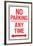 No Parking Any Time Double Arrow-null-Framed Art Print